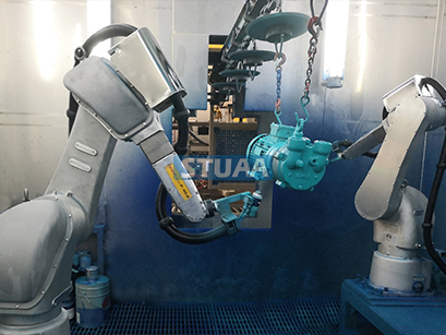 真空泵機器人智能噴涂產線